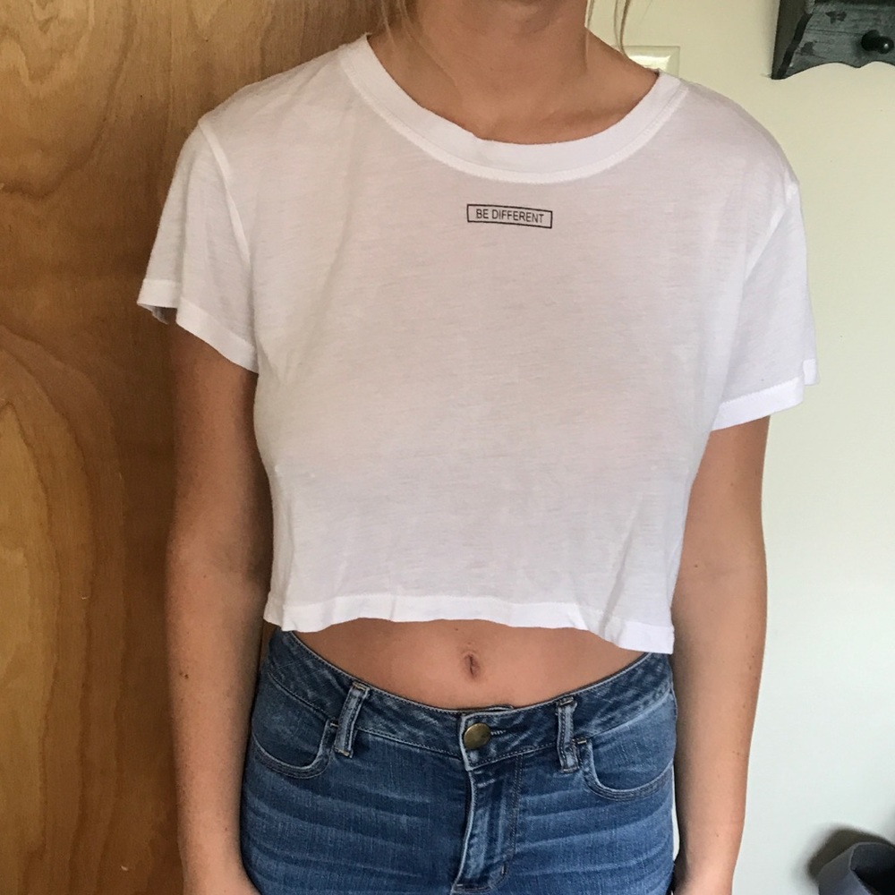 Pacsun L.A. Hearts white crop top